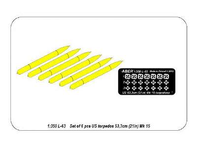 Set of 6 US torpedoes 53,3cm (21in) MK.15  - image 4