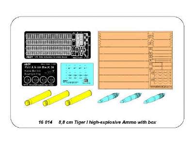 8,8 cm Tiger I high-explosive Ammo with box  - image 9