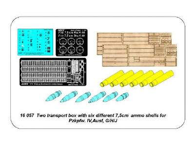 Two transport box with six different 7,5cm ammo for PzKpfw. IV - image 7