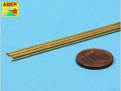 Brass round rods dia. 0.8mm length 250mm x 6 pcs.  - image 3