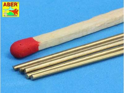 Brass round rods dia. 1.0mm length 250mm x 5 pcs.  - image 2