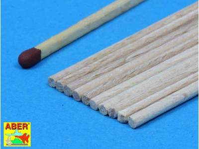 Wood round rods dia. 2,00 mm lenght 245 mm x 10 pcs.  - image 4
