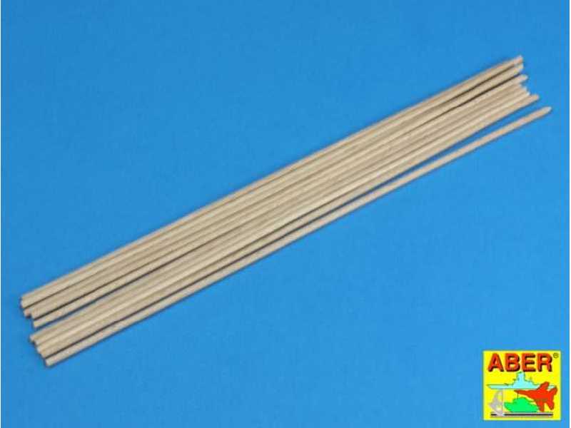 Wood round rods dia. 3,00 mm lenght 245 mm x 10 pcs.  - image 1