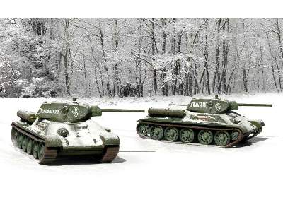 T-34/76 m42 tank - 2 fast assembly models - image 1