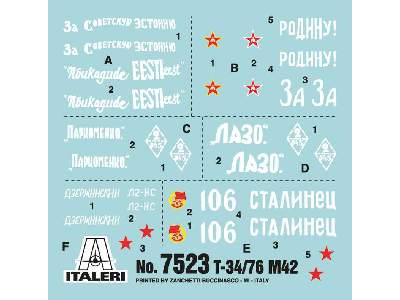 T-34/76 m42 tank - 2 fast assembly models - image 3