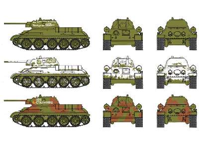 T-34/76 m42 tank - 2 fast assembly models - image 4