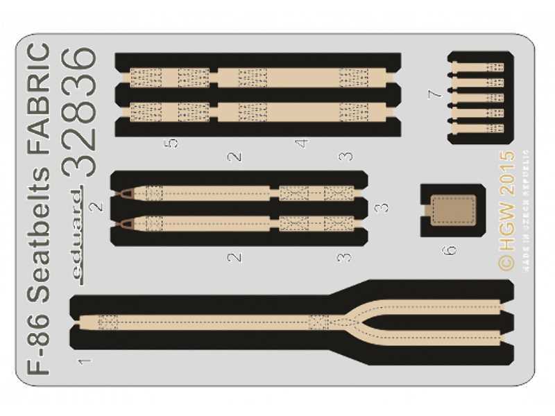 F-86 seatbelts FABRIC 1/32 - Kitty Hawk - image 1