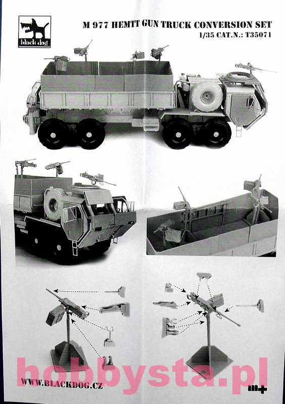 Black Dog 1//35 M977 HEMTT Gun Truck Conversion Set for Italeri kit T35071