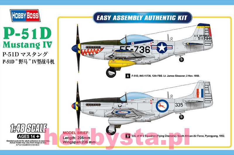 P-47D THUNDERBOLT FIGHTER HOBBY BOSS 1//48 PLASTIC KIT Easy