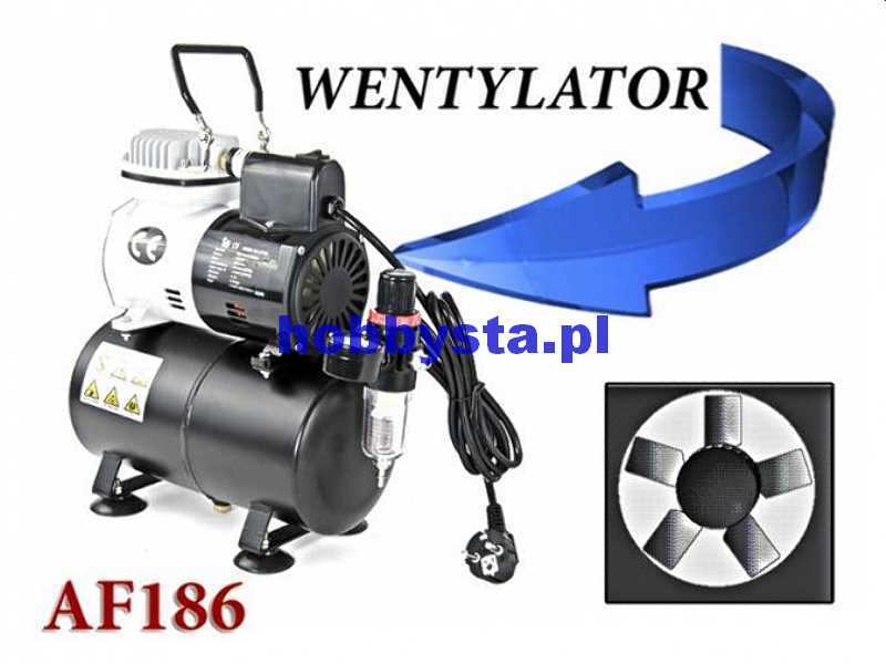 AF186 oil less airbrush compressor with tank w FAN Fengda AF186 oil less airbrush compressor with tank w FAN Fengda